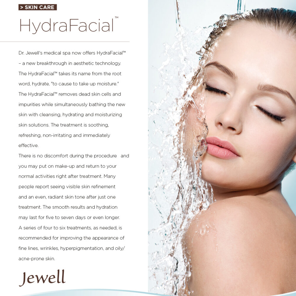 Jewell Plastic Surgery Brochure HydraFacial Section