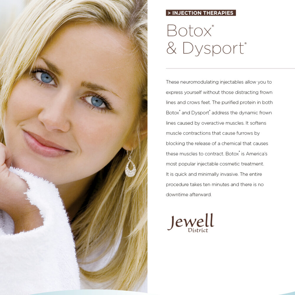 Jewell Plastic Surgery Brochure Botox & Dysport Section